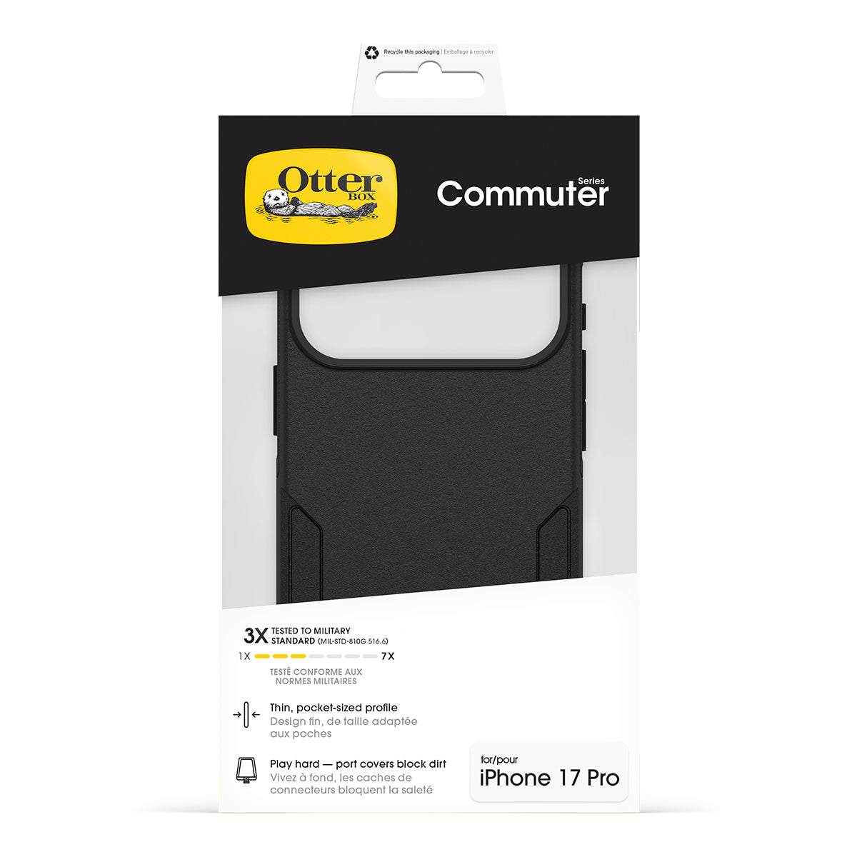 OtterBox Commuter iPhone 17 Pro Case - Camera Control, Black 
