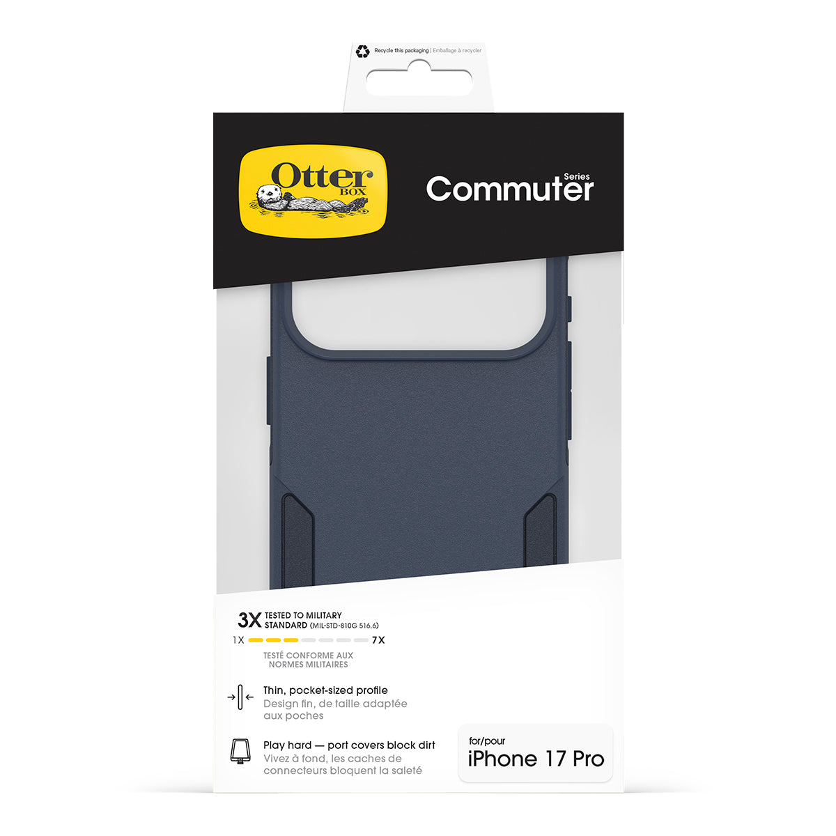 OtterBox Commuter iPhone 17 Pro Case - Camera Control - Blue 