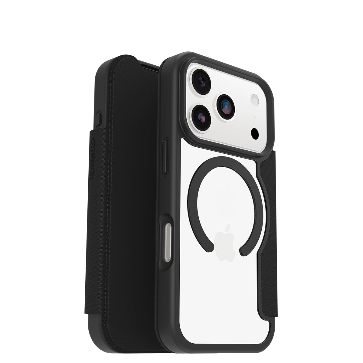 OtterBox React Folio MagSafe iPhone 17 Pro Case - Black Crystal 
