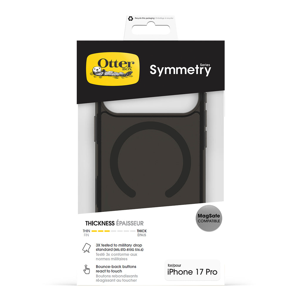 OtterBox Symmetry iPhone 17 Pro MagSafe Case - Camera Control, Black 
