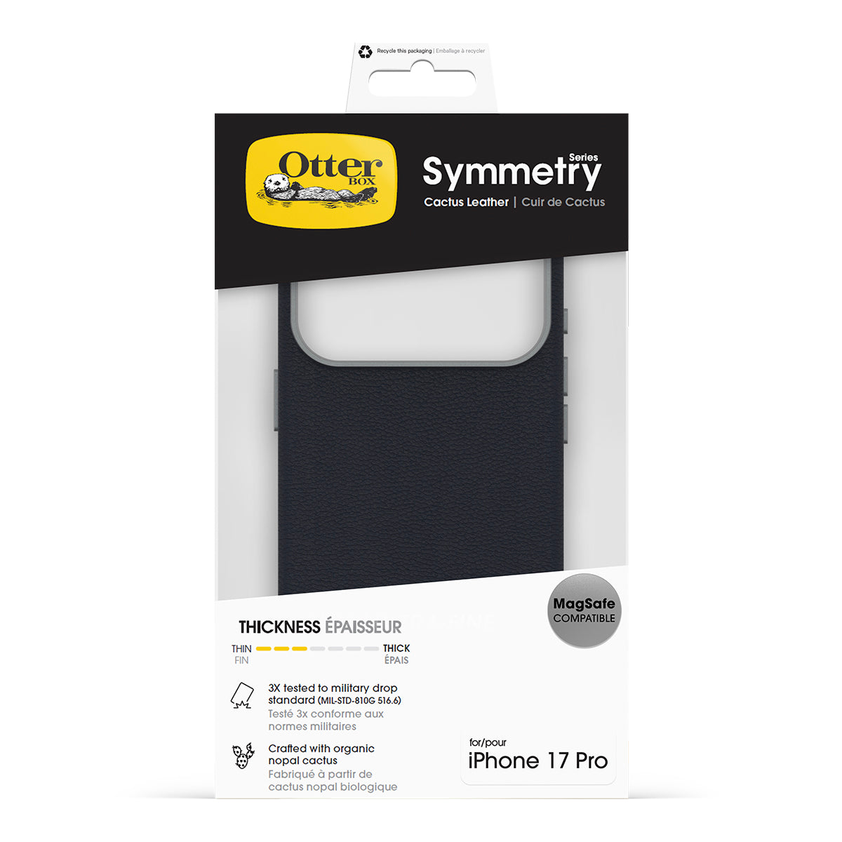 OtterBox Symmetry MagSafe iPhone 17 Pro Case - Cactus Leather & Camera Control 