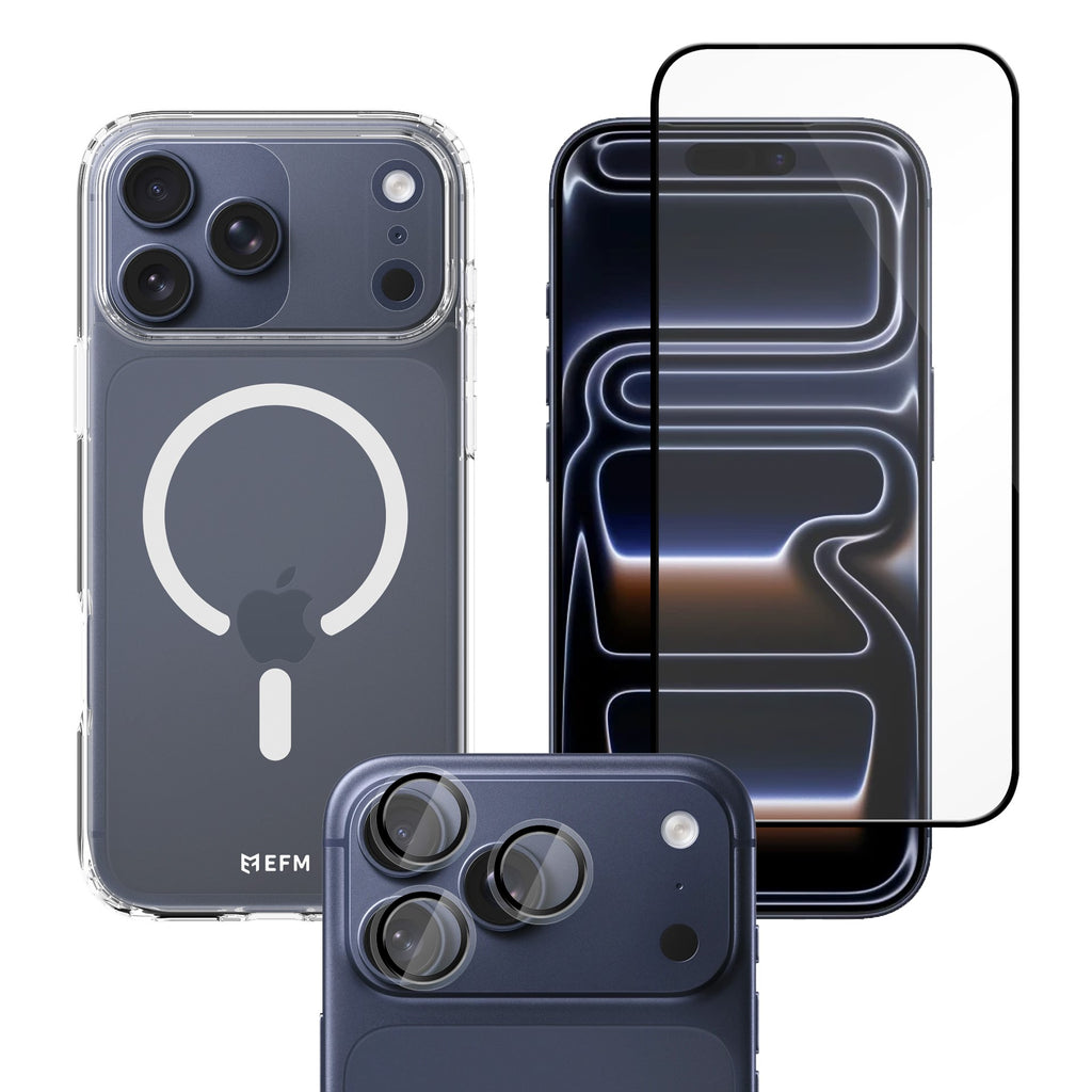 EFM 3-in-1 Phone Protection: Case, Screen & Camera Armour Bundle EFM