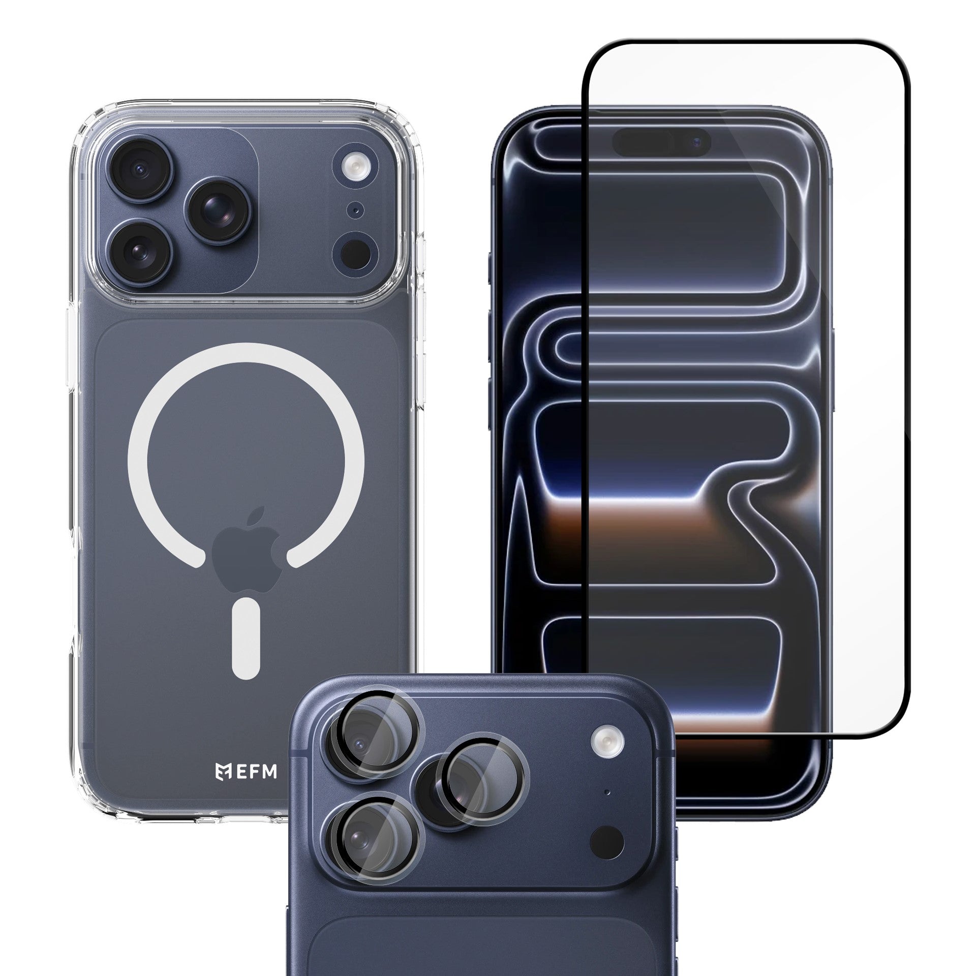 EFM 3-in-1 Phone Protection: Case, Screen & Camera Armour Bundle EFM