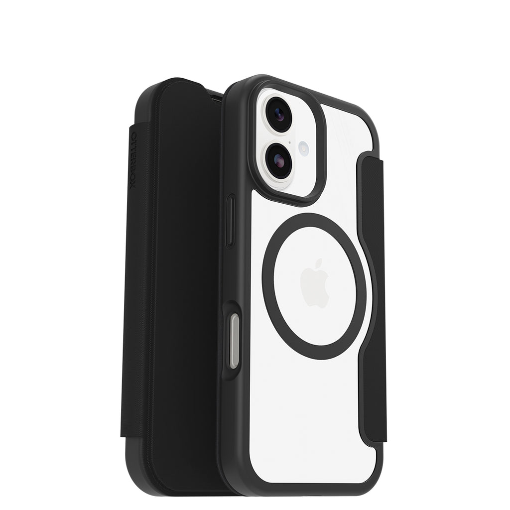 OtterBox React Folio MagSafe iPhone 17 Case - Black Crystal 