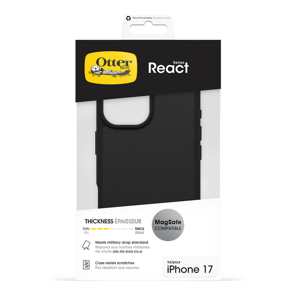 OtterBox React MagSafe Protective Case for iPhone 17 - Black 