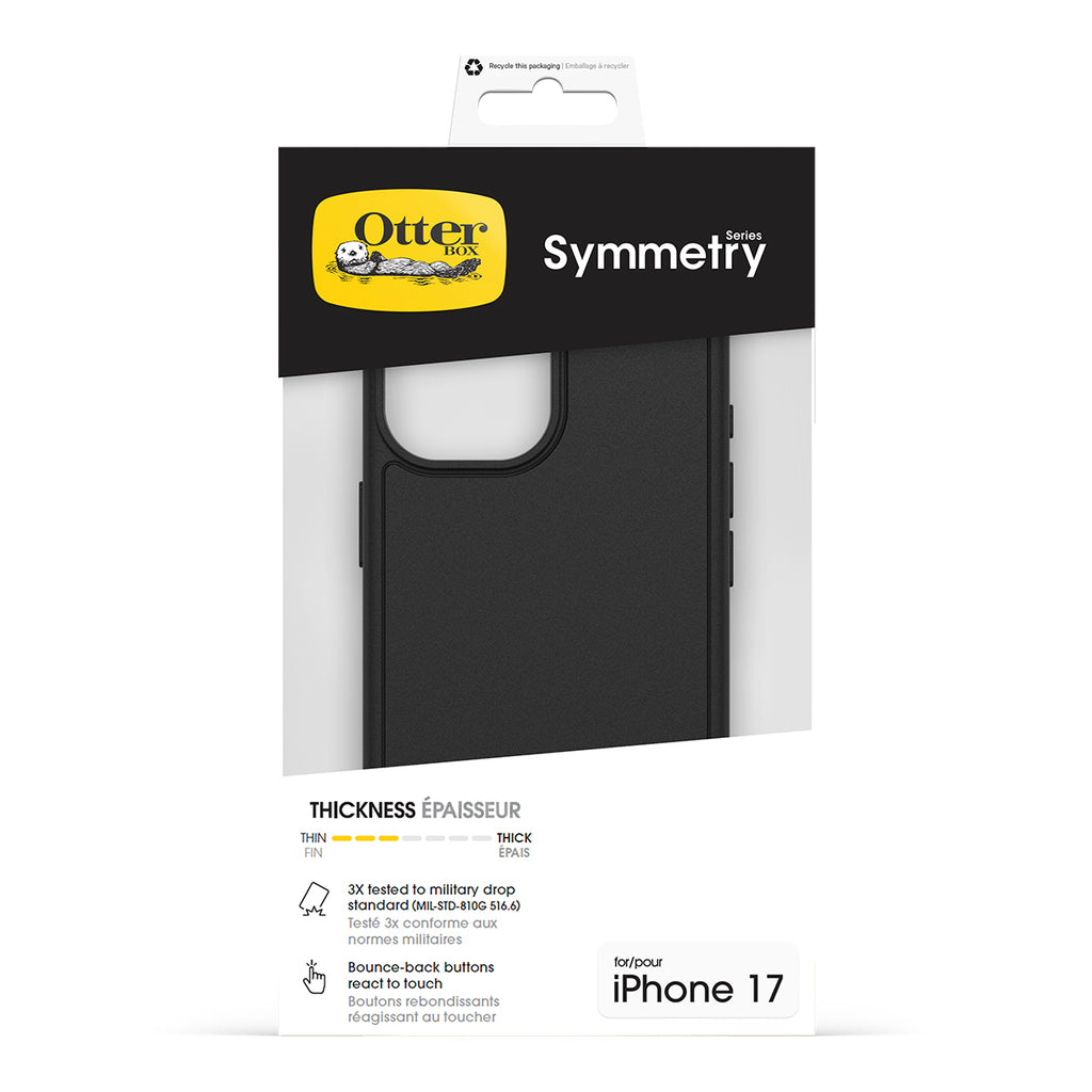 OtterBox Symmetry MagSafe Case for iPhone 17 - Black with Camera Control 