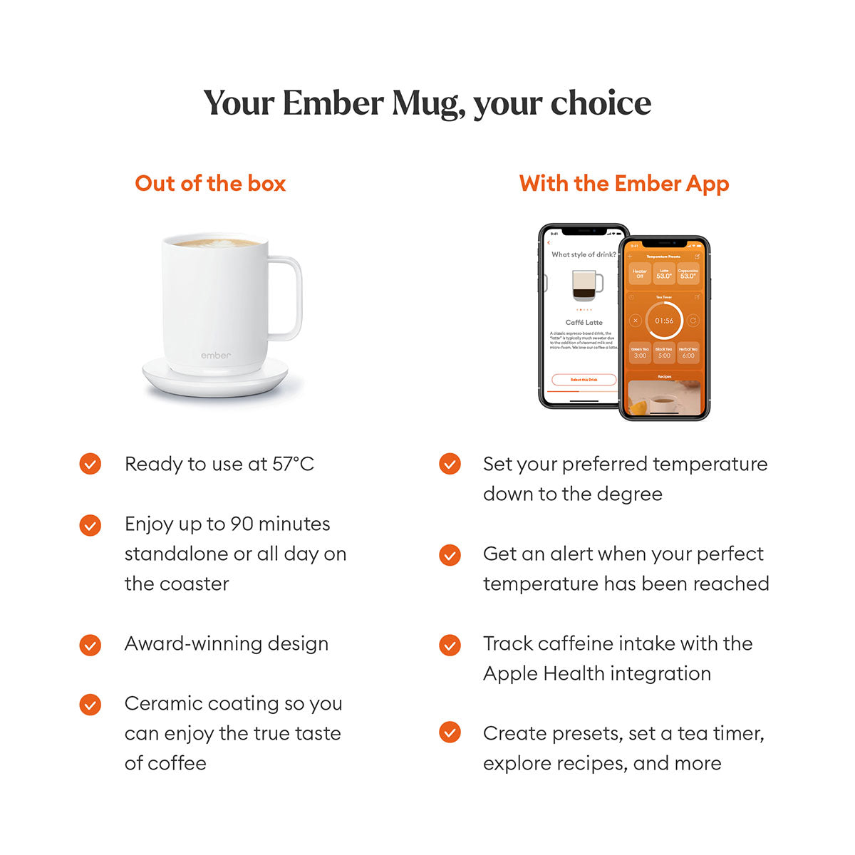 Ember Mug 2 | Smart Temperature Control Mug for Coffee & Tea EMBER