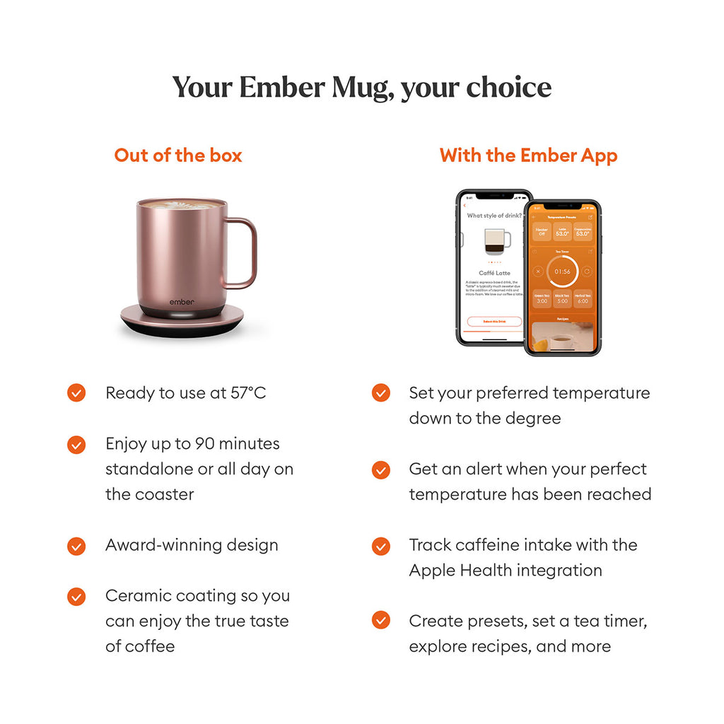 Ember Mug 2: Smart Temperature Control Mug | Always Perfect Hot Drinks EMBER