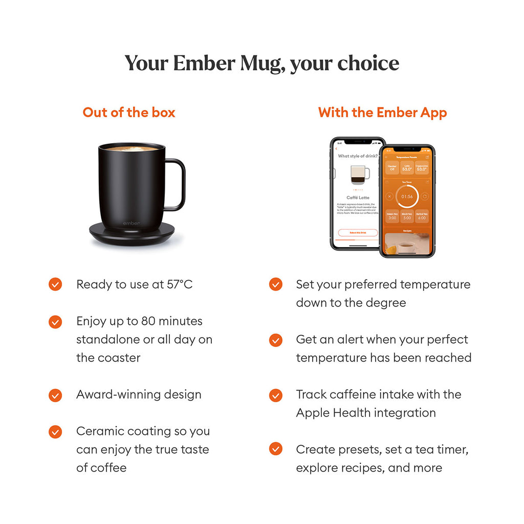 Ember Mug 2: Smart Mug for Perfect Temperature Coffee & Tea EMBER