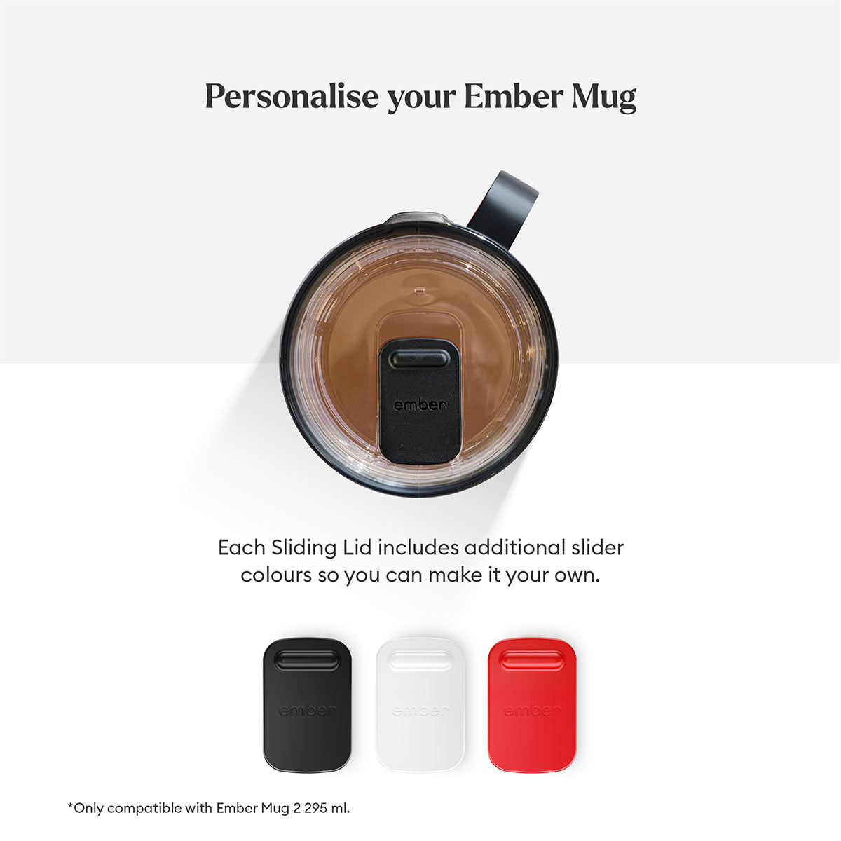 Ember Mug 2 (10 oz) Travel Lid with Sliding Cover