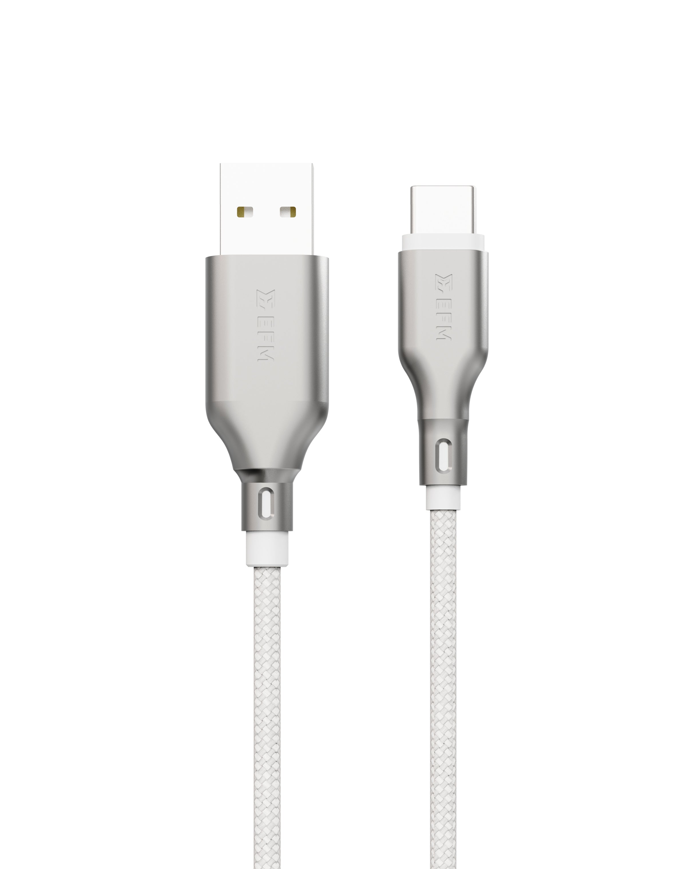 EFM Durable USB-A to USB-C Cable 2M - Aramid Fibre - White 