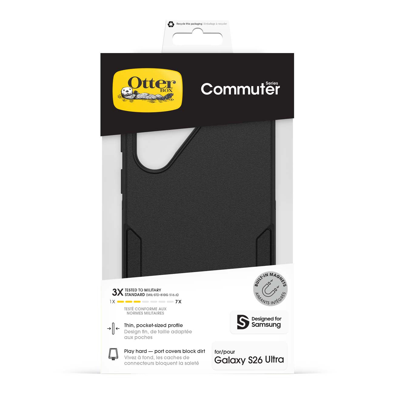 OtterBox Commuter Magnetic Case for Samsung Galaxy S26 Ultra - Black 