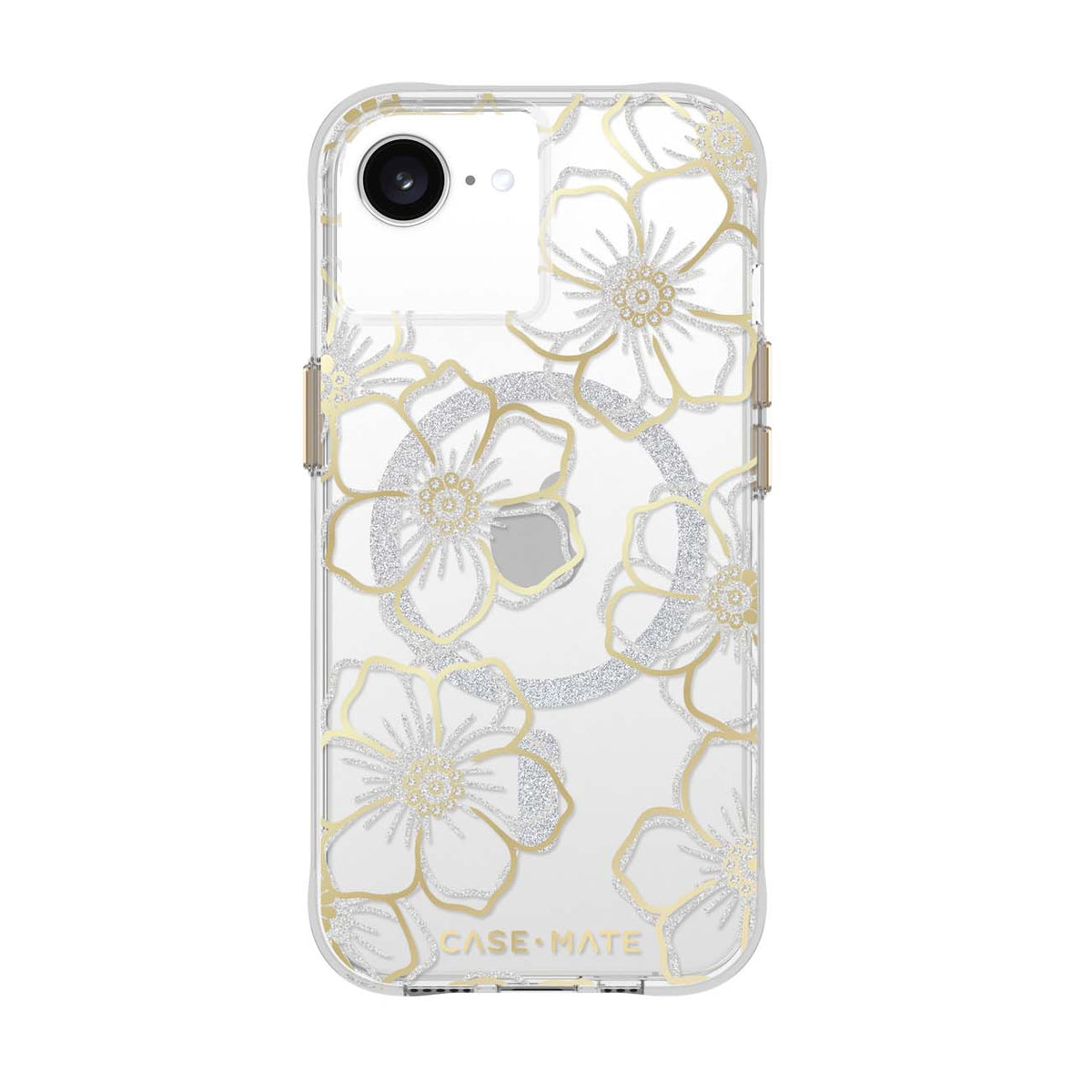 Case-Mate Floral Gems MagSafe Case for iPhone 16e / iPhone 15 / iPhone 13 / iPhone 17e / iPhone 14 – Gold product image