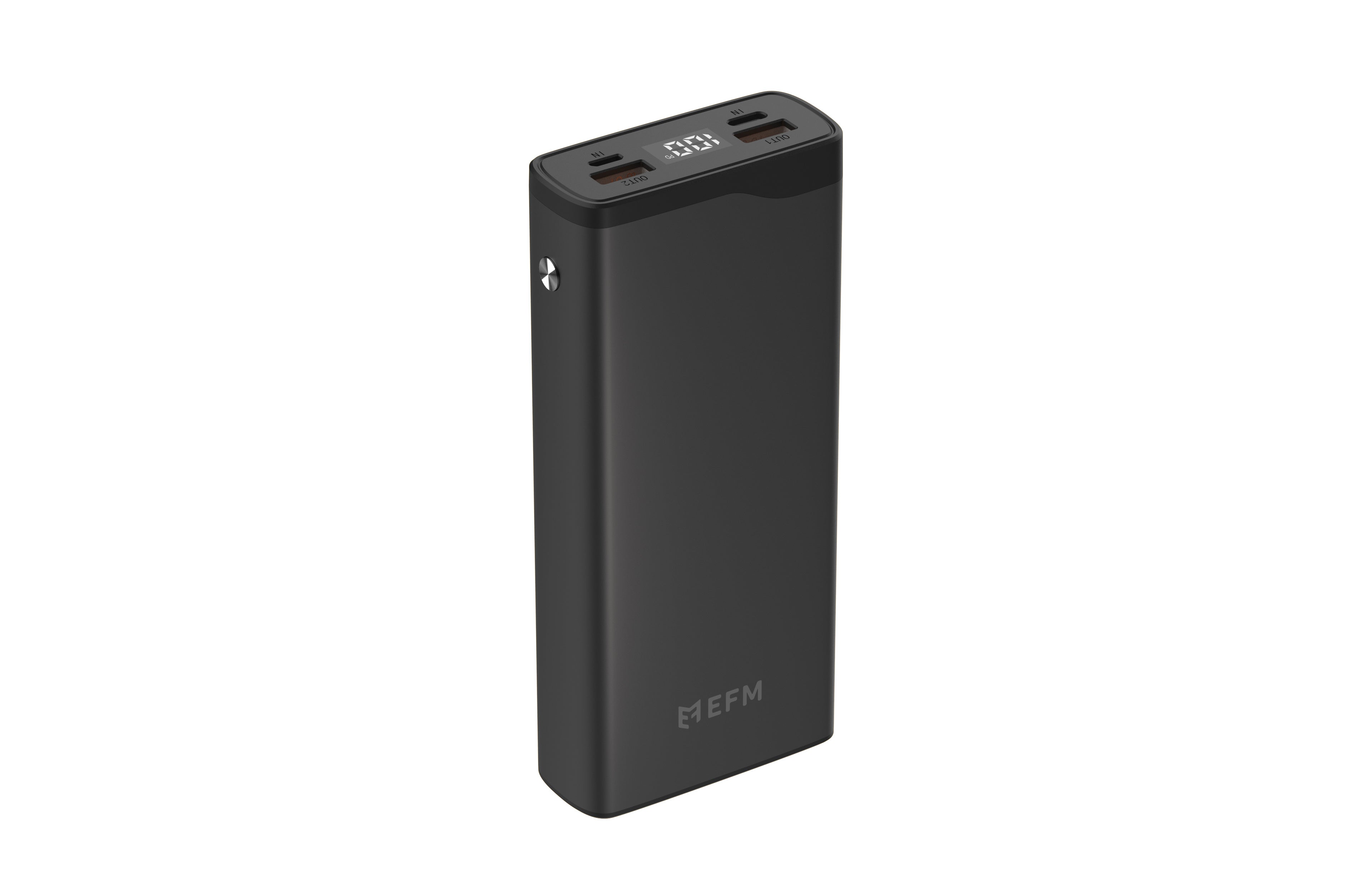 EFM 20000mAh Digital Power Bank - 20W Fast Charging - Black