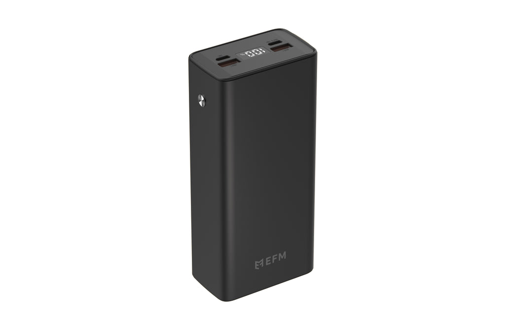 EFM 30000mAh Portable Power Bank - 20W Fast Charging - Black