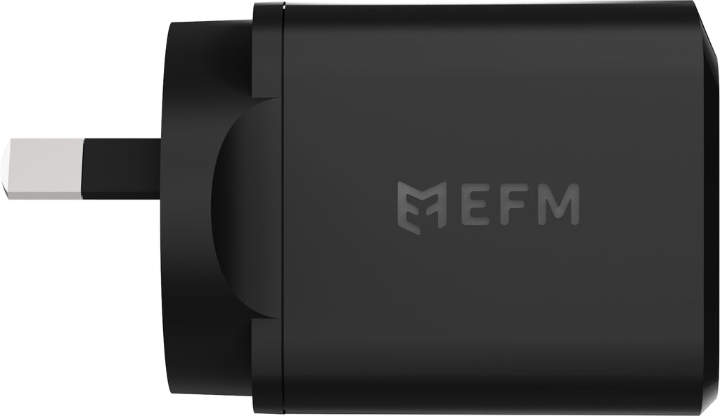 EFM ECO 36W Dual Port Fast Wall Charger | PD & PPS | Black
