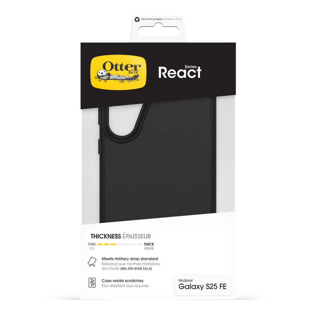 OtterBox React Slim Protective Case for Samsung Galaxy S25 FE - Black 