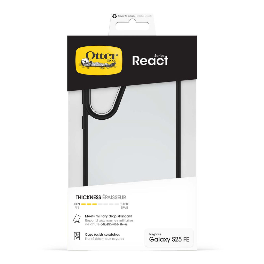 OtterBox React Protective Case for Samsung Galaxy S25 FE - Clear/Black 