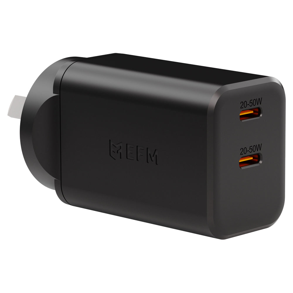 EFM ECO 50W GaN Dual Port Wall Charger | Fast PD & PPS Charging