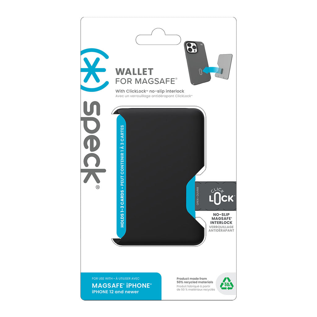 Speck ClickLock MagSafe Wallet - Secure Black Card Holder 