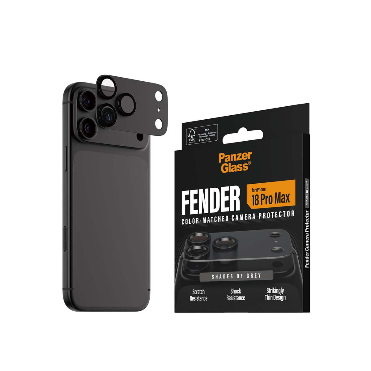 PanzerGlass Fender Camera Protector (PG58363) – Charcoal Grey