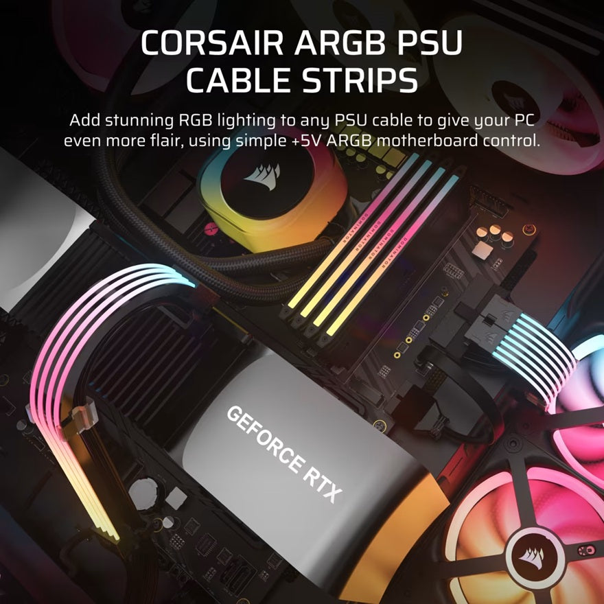 Corsair ARGB PSU Cable Strips - Custom PC Lighting Upgrade Corsair