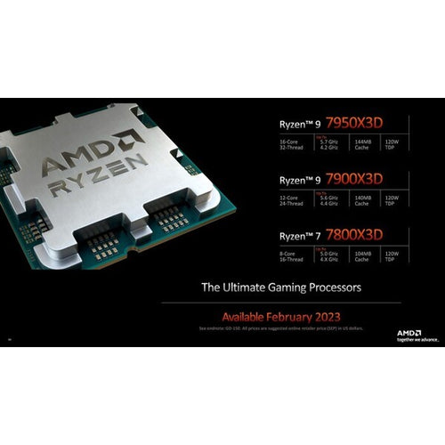 AMD Ryzen 7 7800X3D CPU - AM5 Gaming Processor (No Cooler) AMD