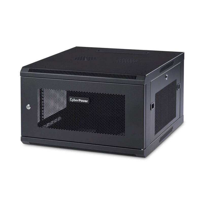 19 Inch 6U Wall Mount Data Cabinet - 600mm Deep, Perforated Door CyberPower