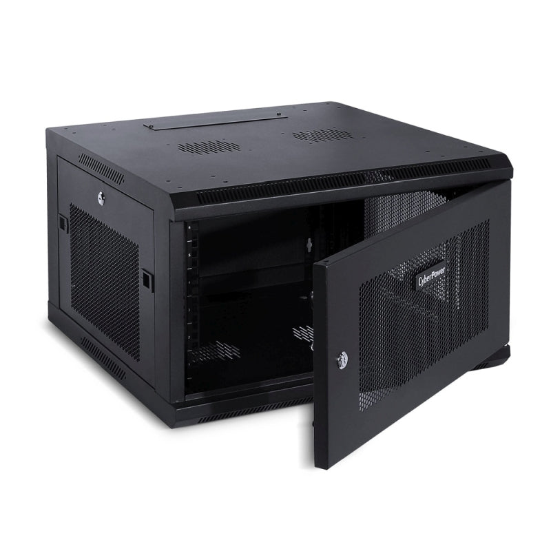 19 Inch 6U Wall Mount Data Cabinet - 600mm Deep, Perforated Door CyberPower