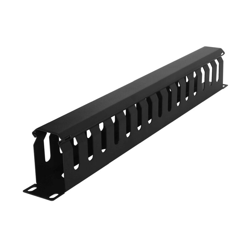 19-inch 1U Metal Cable Manager with Cover for Rack Organization CyberPower