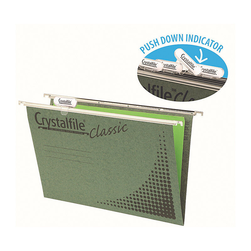 Crystalfile Classic Foolscap Suspension Files - Pack of 50 Crystalfile