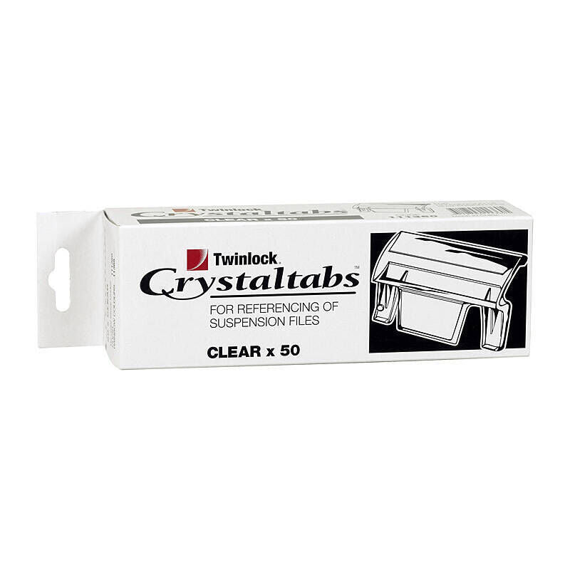 Clear Suspension File Tabs - Crystalfile (Pk50) Crystalfile
