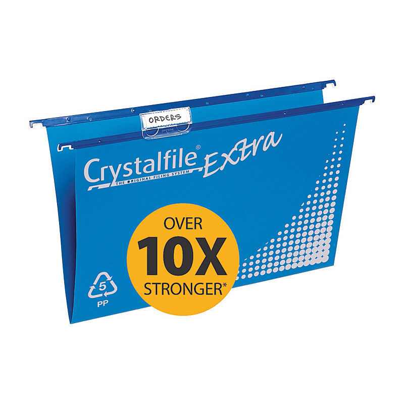 Crystalfile PP Suspension Files - Foolscap Blue (20 Pack) Crystalfile