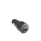 Cygnett CarPower 20W Dual Port Car Charger with 20W USB-C PD + 20W QC 3.0 USB-A-Black(CY3637CYCCH), Fast Charge, Max 20W 