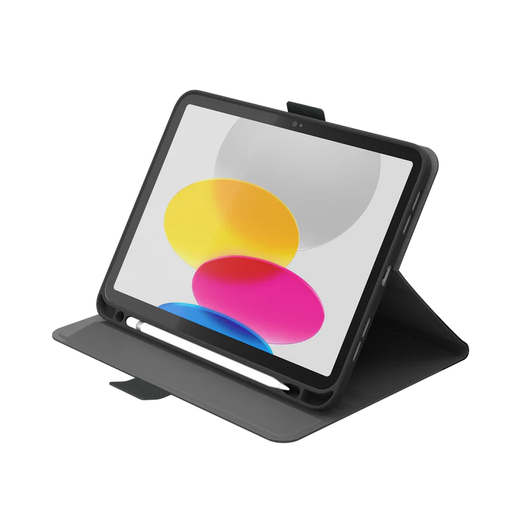 Cygnett TekView Apple iPad (10.9') (10th Gen) Case - Grey/Black (CY4391TEKVI), Apple Pencil Holder, 360Â° Protection, Multiple Viewing Angles, Slimline 