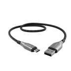 Cygnett Armoured USB-C to USB-A (2.0) Cable (50cm) - Black (CY4680PCUSA), 3A/60W, Braided, 480Mbps Transfer, Fast Charge,Best for Laptop 