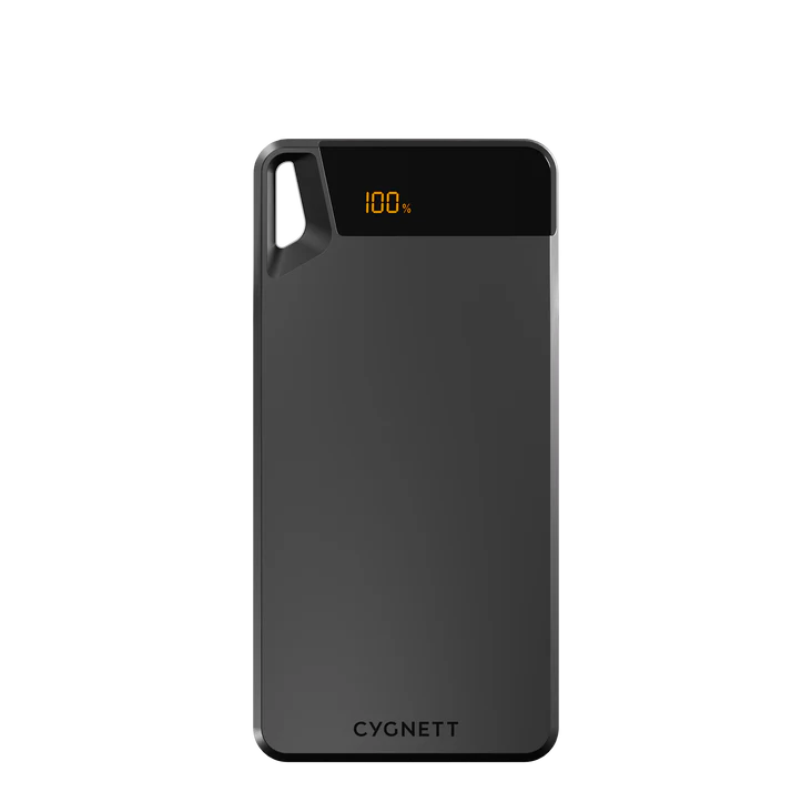 Cygnett ChargeUp Boost 4th Gen 10K mAh Power Bank-Black(CY4747PBCHE)Triple Port(Dual USB-A 15W + 1xUSB-C 15W),15cm USB-C Cable, 15W Max 