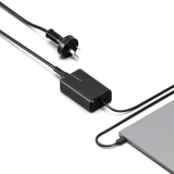 Cygnett PowerMaxx 65W PD GaN Laptop Charger with Integrated USB-C Cable (1M) -Black(CY5071PDWCH),MacBook Air