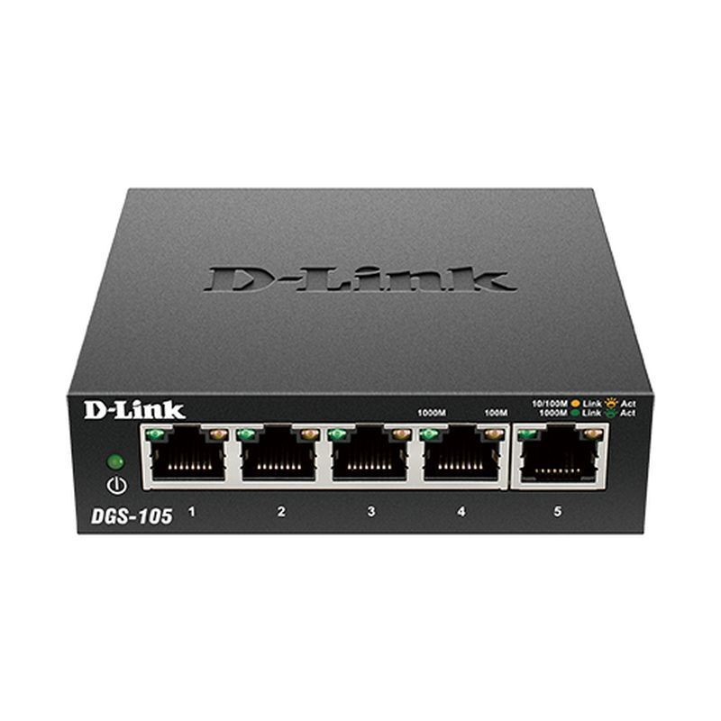 DGS-105 5-Port Gigabit Switch - Fast & Easy Network D-Link