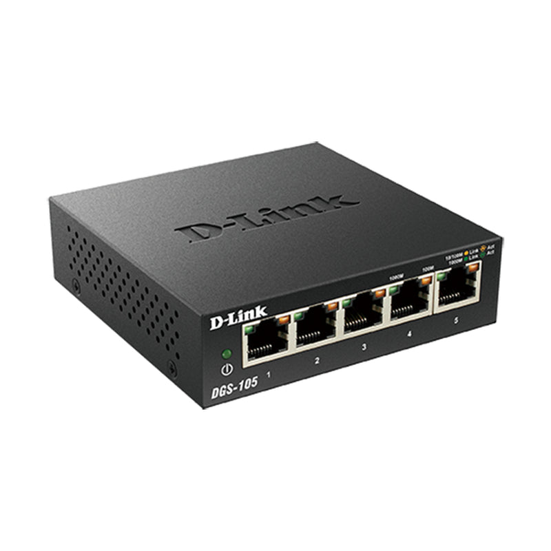 DGS-105 5-Port Gigabit Switch - Fast & Easy Network D-Link