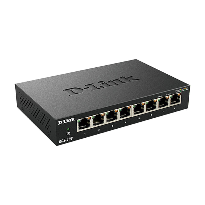 DGS-108 8-Port Gigabit Switch | Fast Ethernet for Home & Office D-Link