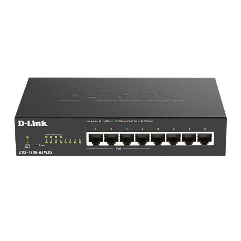 8-Port Smart Gigabit PoE Switch for Small Businesses D-Link
