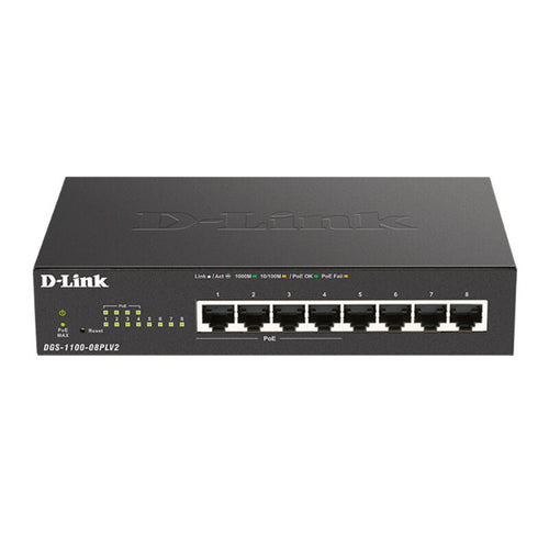 8-Port Smart Gigabit PoE Switch for Small Businesses D-Link