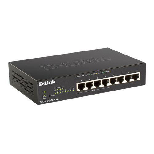 8-Port Smart Gigabit PoE Switch for Small Businesses D-Link