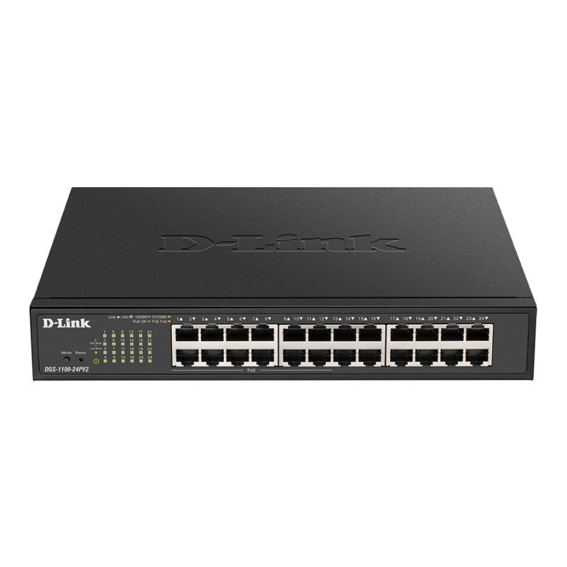 24-Port Smart Managed Gigabit PoE+ Switch for SMBs (12 PoE+ Ports) D-Link