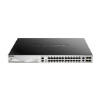 High-Performance 30-Port Gigabit PoE+ Layer 3+ Stackable Switch D-Link