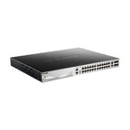 High-Performance 30-Port Gigabit PoE+ Layer 3+ Stackable Switch D-Link
