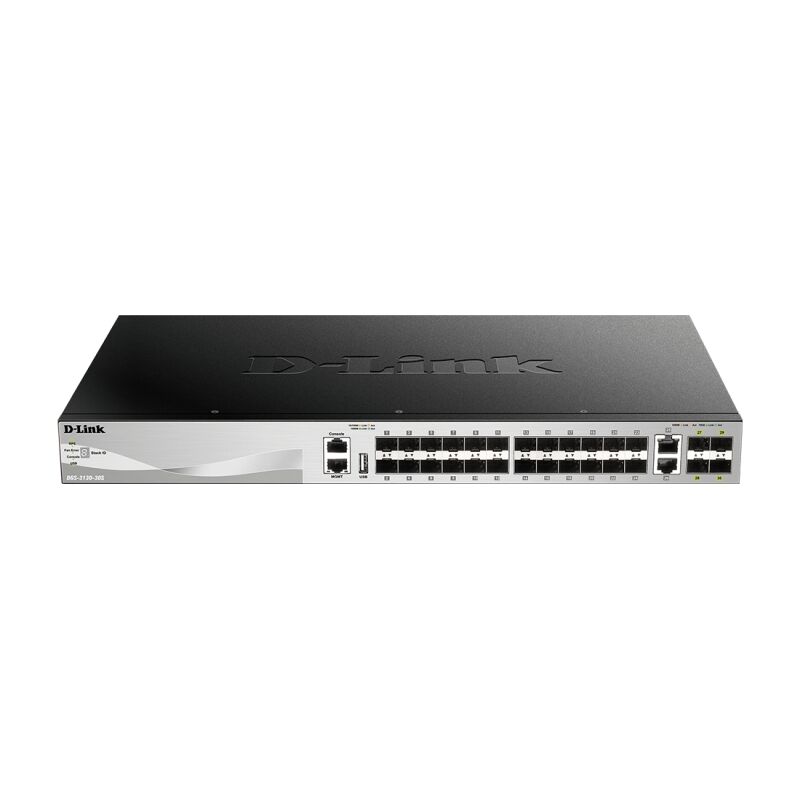 30-Port Stackable Gigabit Layer 3+ SFP/SFP+ Switch D-Link