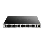 54-Port Stackable Gigabit PoE+ Layer 3+ Switch with 10G Uplinks D-Link