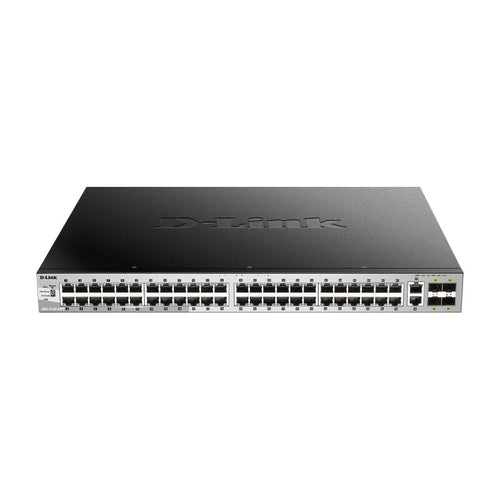 54-Port Stackable Gigabit PoE+ Layer 3+ Switch with 10G Uplinks D-Link